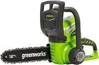 motosierra batería greenworks g40cs30